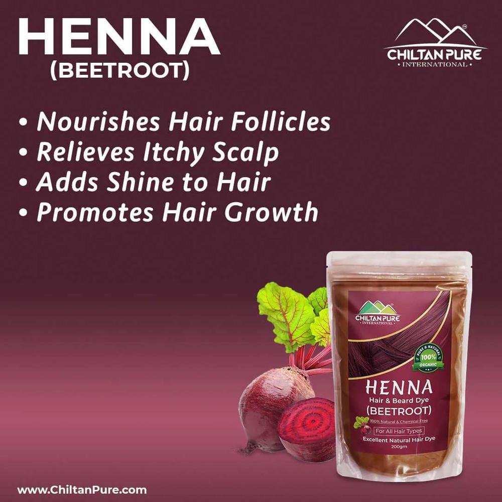 ChiltanPure Natural Henna Hair & Beard Dye (Beetroot)